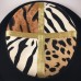 WHITTALL AND SHON Ladies Black With Animal Print Zebra  Leopard  Tiger  eb-48919797